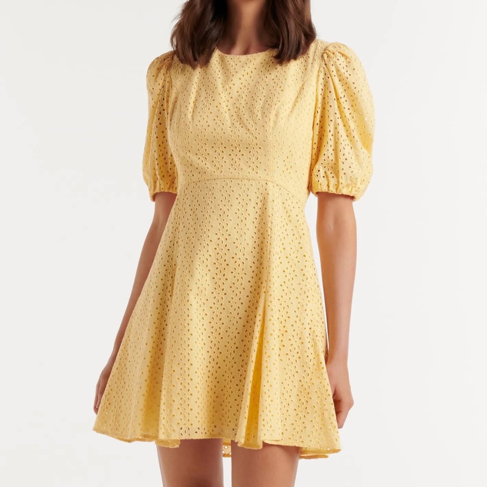 Ever New Yellow Embrodie Dress